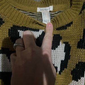 Forever 21 leopard sweater